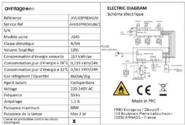 AVINTAGE AVU53PREMIUM - DESCRIPTION OF THE APPLIANCE - 2