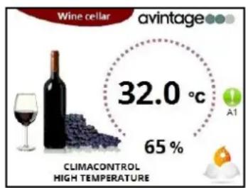 AVINTAGE DIVA305 - High temperature alarm: - 1