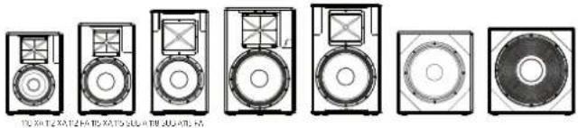 HK AUDIO Linear 5 MK II 115 Sub A - Resumen de los differentes modelos 110XA,112XA,112FA,115XA,115FA, 115 Sub A, 118 Sub A - 1