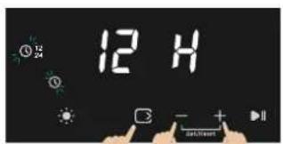 ILVE OV30PMT3 - Regler l'affichage 12H/24H - 1