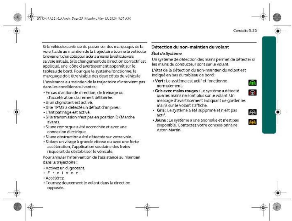 Aston Martin DBX707 (2025) - Avertissements de sécurité - 15