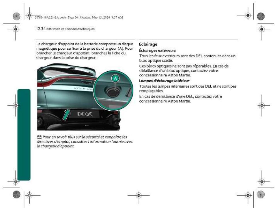 Aston Martin DBX707 (2025) - Chargeur d'appoint de la batterie - 4