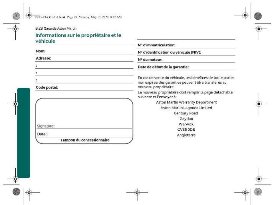 Aston Martin DBX707 (2025) - Lois de mise en application de la garantie au niveau des États - 10