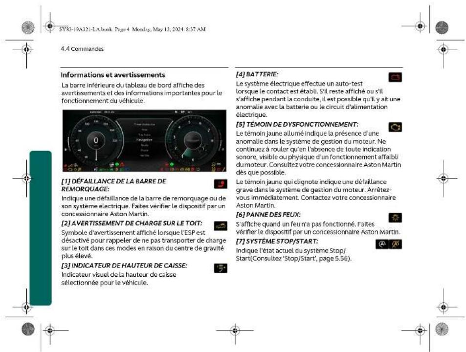 Aston Martin DBX707 (2025) - Commandes - 5