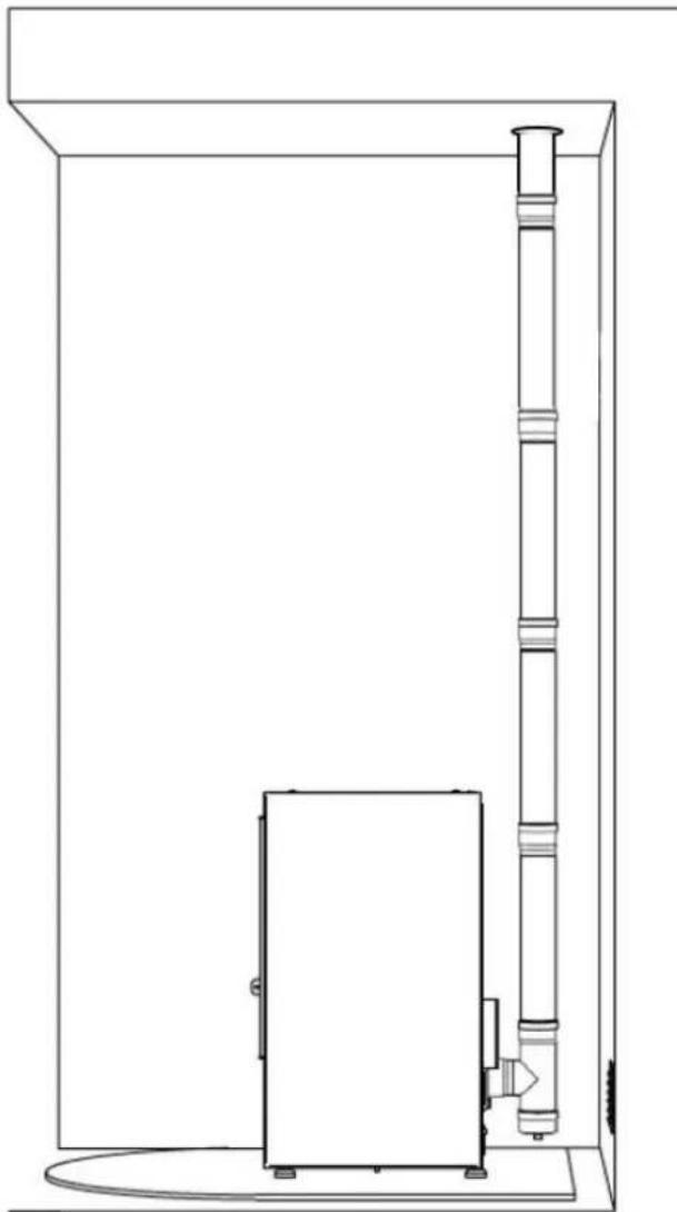Livn Tromvik 7 - Connection to the chimney or flue duct - 1