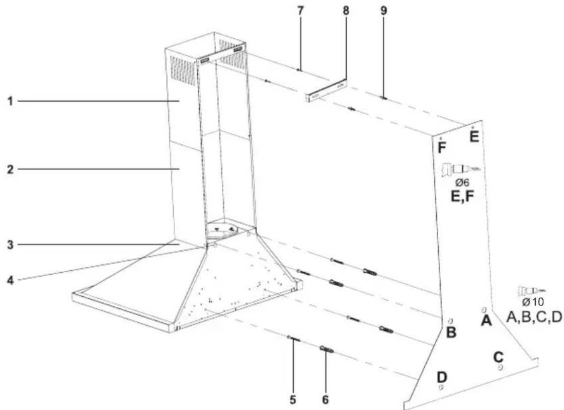 LEISURE H901PK - Installation scheme and parts - 1
