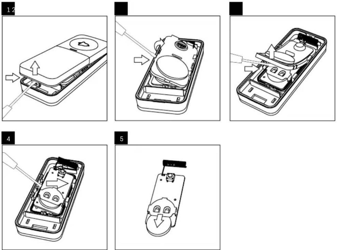 Emos P5735SS - Changing the Button's Battery - 1