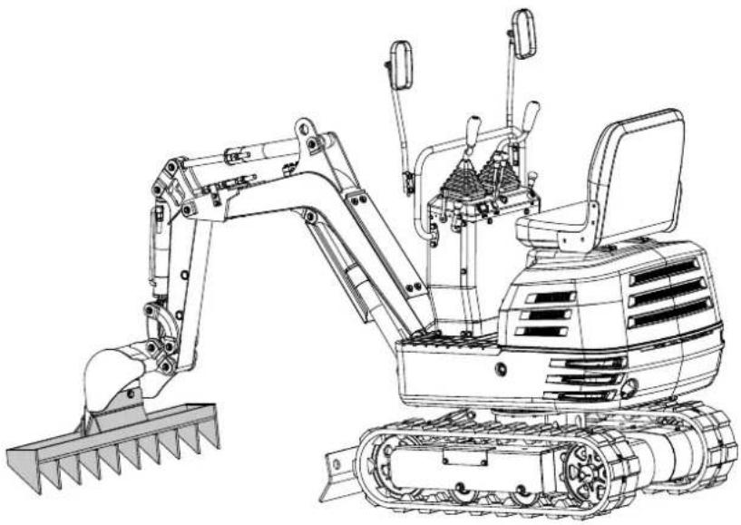 SCHEPPACH EXC815 - Baggerrechen 7915001705 (SEPARAT ERHÄLTLICH) - 1