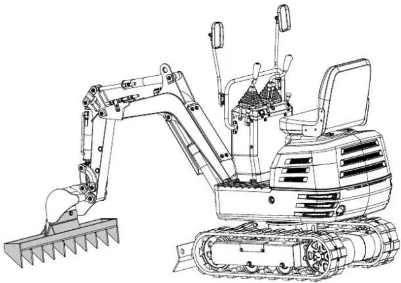 SCHEPPACH EXC815 - Excavator rake 7915001705 (AVAILABLE SEPARATELY) - 1