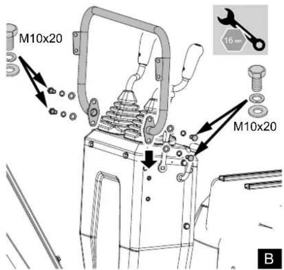 SCHEPPACH EXC815 - Installazione delle barre della maniglia - 1