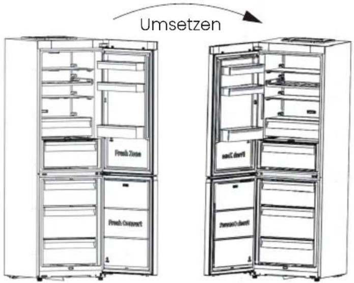 HISENSE RB3K330SAFC - Tür umsetzen - 1