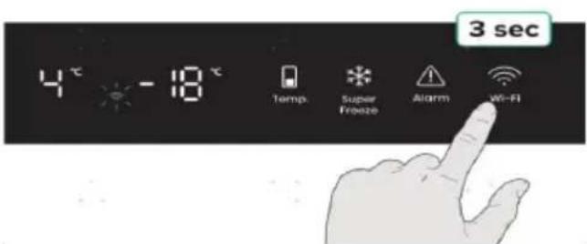 4°C -18°C Temp. Super Freeze Alarm Wi-Fi 3 sec