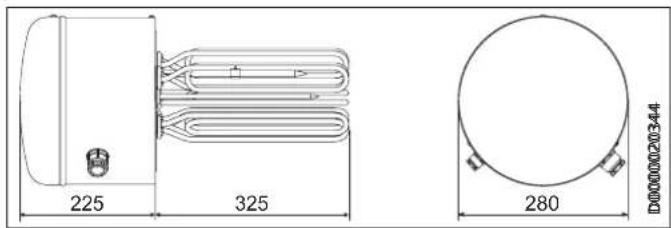 STIEBEL ELTRON FCR 28120 E - 尺寸、浸入深度和连接 - 1