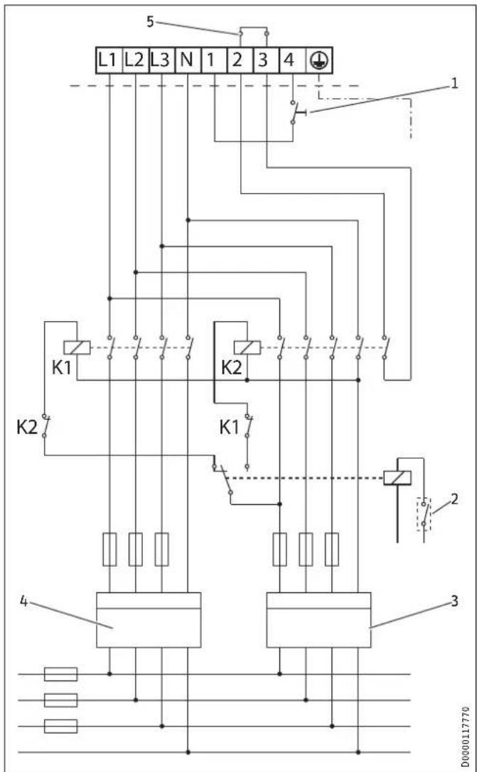 STIEBEL ELTRON FCR 28120 E - Connection example for dual meter reading - 1