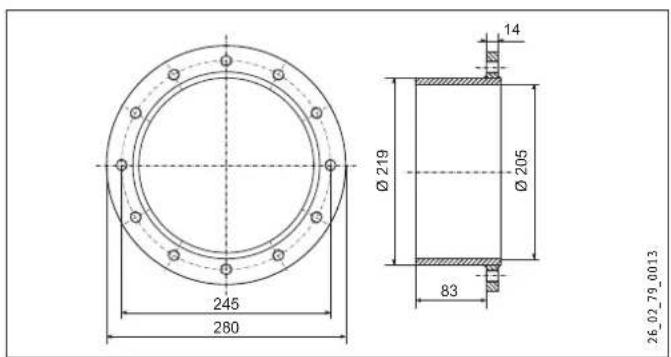 STIEBEL ELTRON FCR 28120 E - Méretek, bemeritési mélységek és csatlakozások - 2