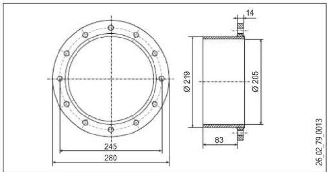 STIEBEL ELTRON FCR 28120 E - 尺寸、浸入深度和连接 - 2