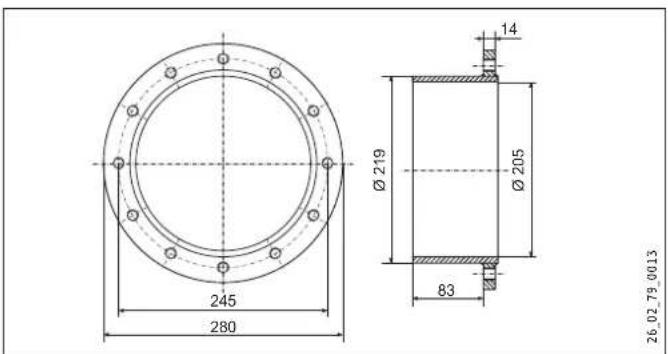 STIEBEL ELTRON FCR 28120 E - Formaat, dompeldiepten en aansluitingen - 2
