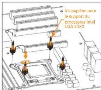 EK Water Blocks EKAIO 120 DRGB - FIXATION DU SUPPORT DU PROCESSEUR INTEL LGA-20XX - 1