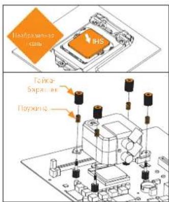 EK Water Blocks EKAIO 120 DRGB - ШАГ 5: УСТАНОВКА МОНТАЖНЫХ КРОНШТЕЙНОВ (AMD) - 1