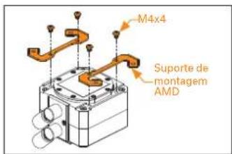 EK Water Blocks EKAIO 120 DRGB - PASSO 2: PRENDER OS PARAFUSOS DE FIXAÇÃO (AMD) - 1