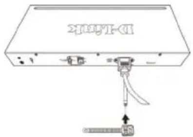 D-LINK DXS121012TC - Installazione del fermo del cavo di alimentazione - 3