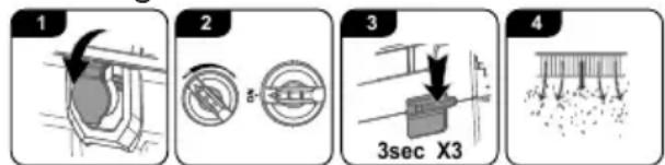 PARKSIDE PPWD 30 B2 - Filter cleaning button - 1
