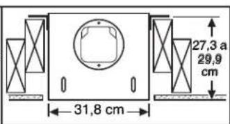 31,8 cm 27,3 a 29,9 cm