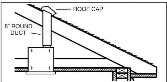 ROOF CAP 8" ROUND DUCT