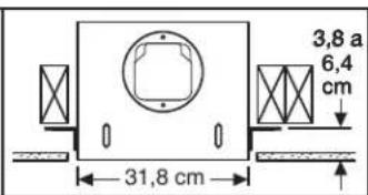 3,8 a 6,4 cm 31,8 cm