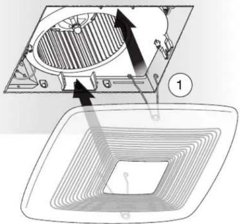 Technical diagram showing a device with internal components and directional arrows, labeled with number 1