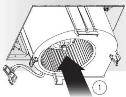 BROAN XB110 - Réinsérer et fixer l'ensemble ventilateur ATTENTION A A - 1