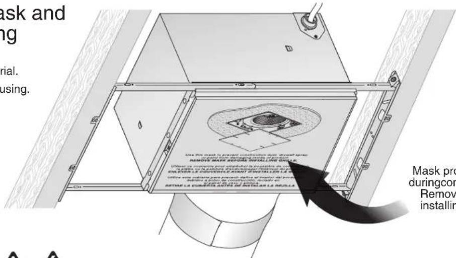 BROAN XB110 - Insert Mask and finish Ceiling - 1