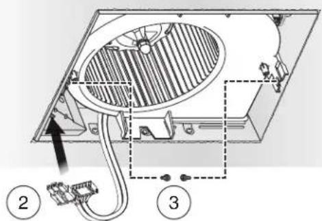 Technical diagram of an air conditioner unit with labeled components and wiring connections