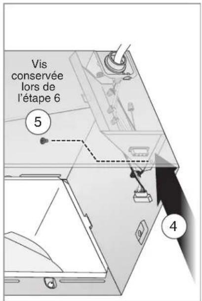 Vis conservée lors de l'étape 6 5 4