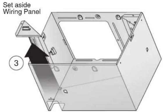 Set aside Wiring Panel ③