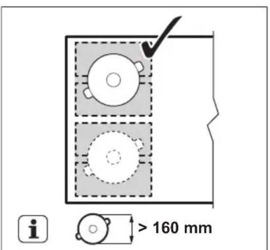 AEG TI64IG00IB - Diametre et position de l'ustensile de cuisine - 4