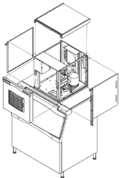 Scotsman Prodigy Plus F1522 - Placez la cuve ou le distributeur - 1