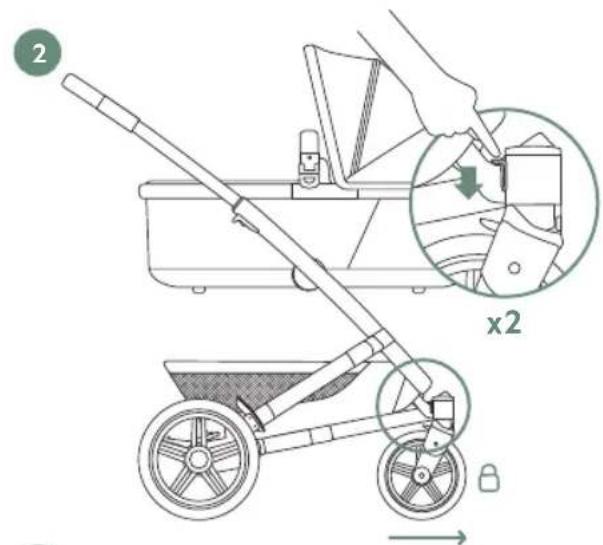 Joolz Geo³ - how to fold with the cot - 1