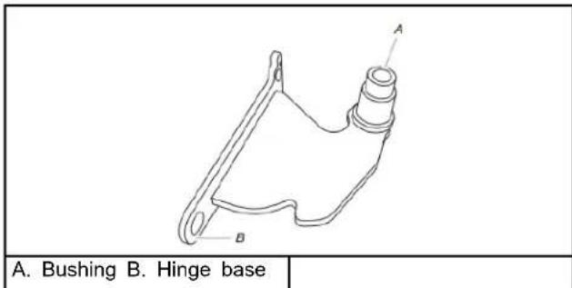 WHIRLPOOL WRFC2036RZ - Reset Bottom Refrigerator Door Hinge - 2