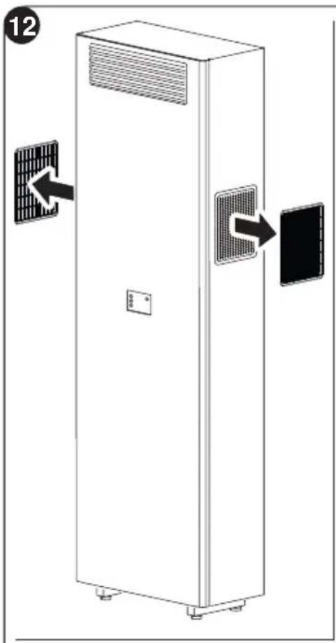 OLIMPIA SPLENDID Unico Vertical 35 HP - - Cleaning the air filter - 1