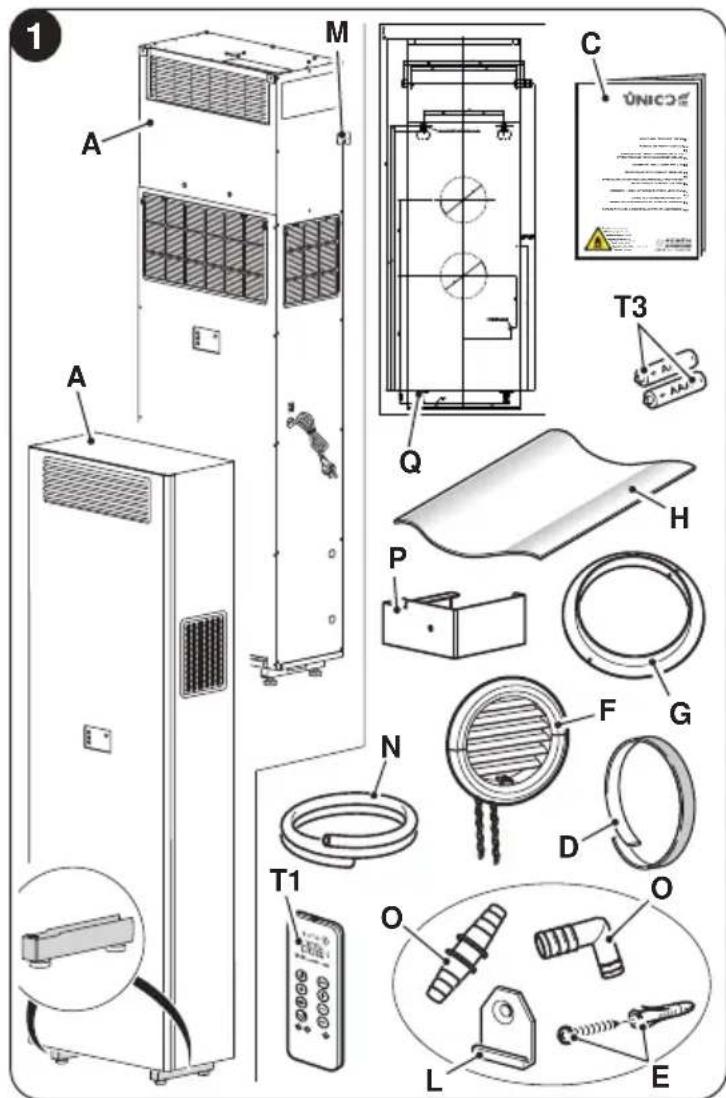 OLIMPIA SPLENDID Unico Vertical 35 HP - - LISTA COMPONENTELOR FURNIZATE - 1
