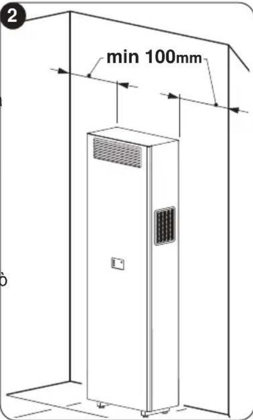 OLIMPIA SPLENDID Unico Vertical 35 HP - - SCELTA DELLA POSIZIONE DELL'UNITÀ - 3
