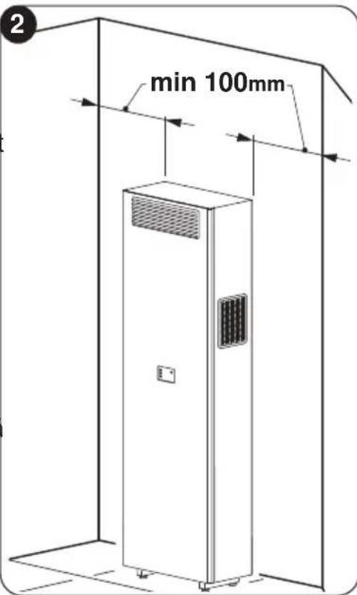 OLIMPIA SPLENDID Unico Vertical 35 HP - - ALEGEREA POZITIEI UNITÄTII - 1