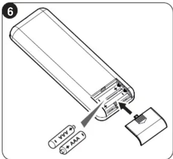 OLIMPIA SPLENDID Unico Vertical 35 HP - -Introdução das pilhas (fig. 6) - 2