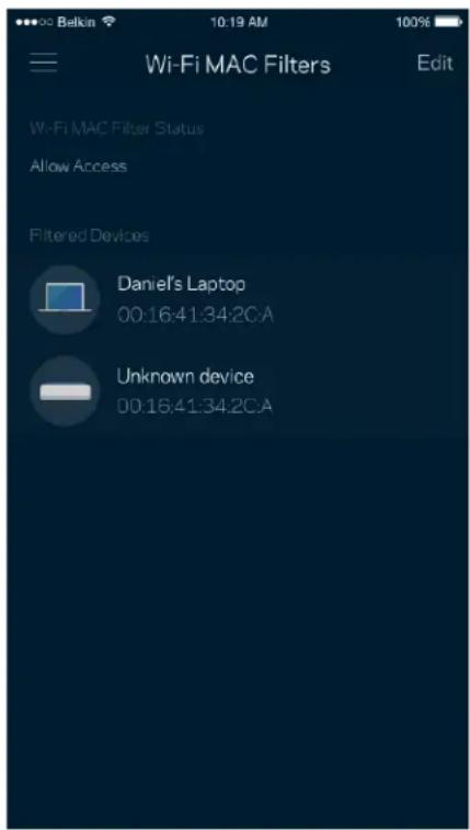 LINKSYS Atlas Pro 6 MX5502 - Filtri MAC Wi-Fi - 1
