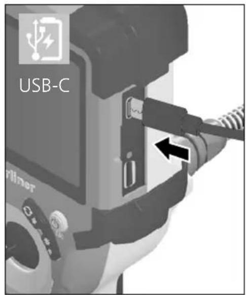 Laserliner VideoInspector XXL - Utilização da unidade de alimentação / bateria de iões de litio - 1