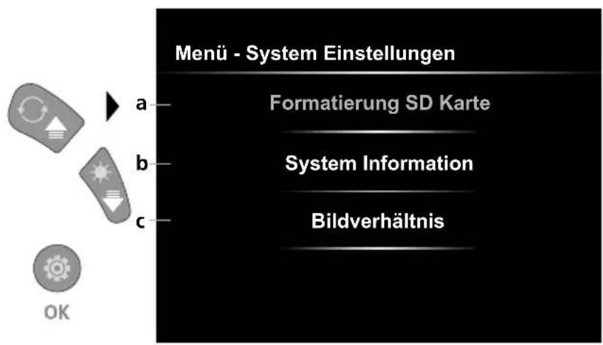 Laserliner VideoInspector XXL - Einstellungsmodus: System Einstellungen - 1