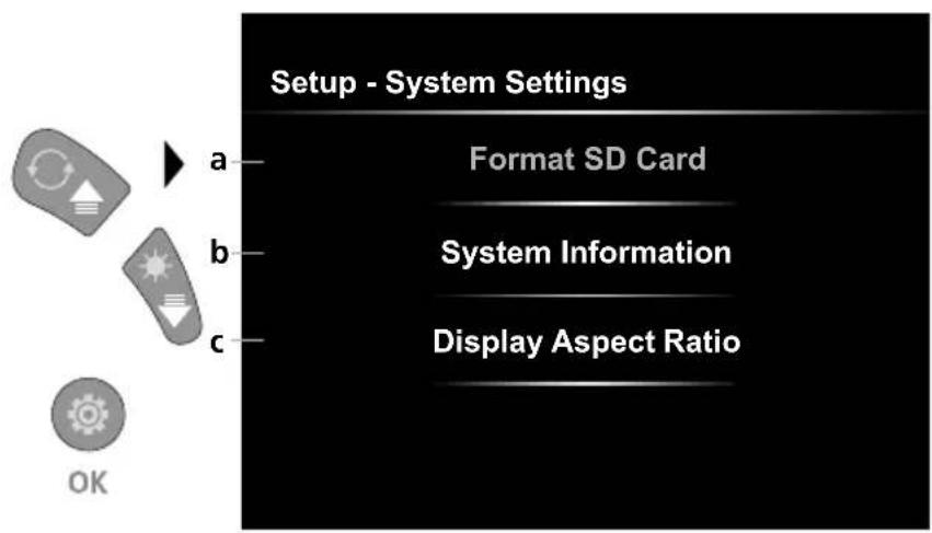 Laserliner VideoInspector XXL - Settings mode: System Settings - 1