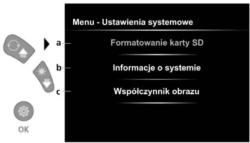 Laserliner VideoInspector XXL - Tryb konfigurazioni: Ustawienia systemowe - 1