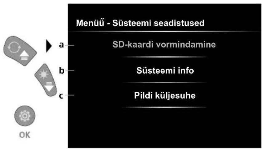 Laserliner VideoInspector XXL - Seadistusrežiim: Susteemi seadistused - 1
